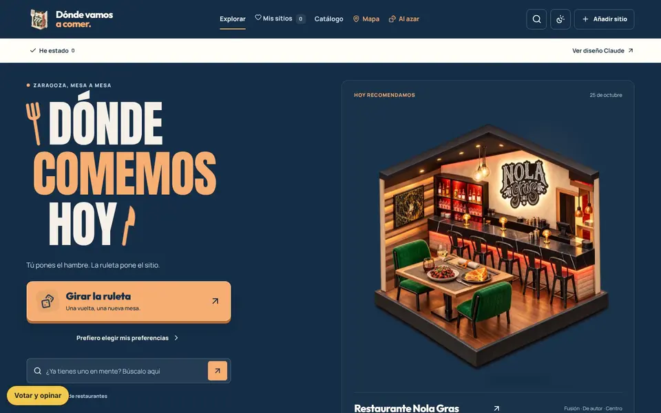 ¿Dónde comer en Zaragoza? · Versión 1 · ChatGPT