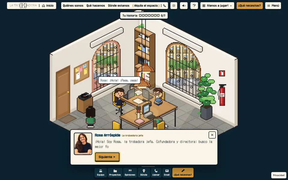 La Tro(B)adora · Videojuego